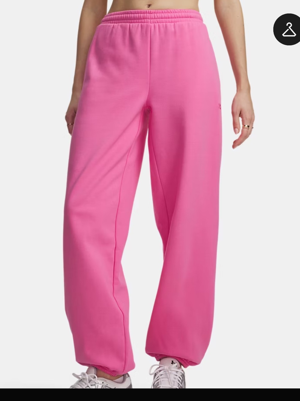 Under Armour Hot Pink Fleece Sweatpants & Crop Mock Top Set - Picture 5 of 7